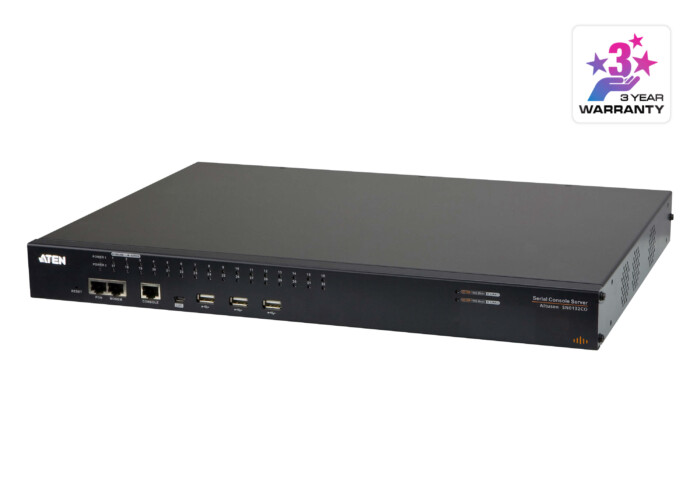 SN0132CO Aten KVM Serial Console Servers SN0132CO 32-Port Serial Console Server with Dual Power/LAN