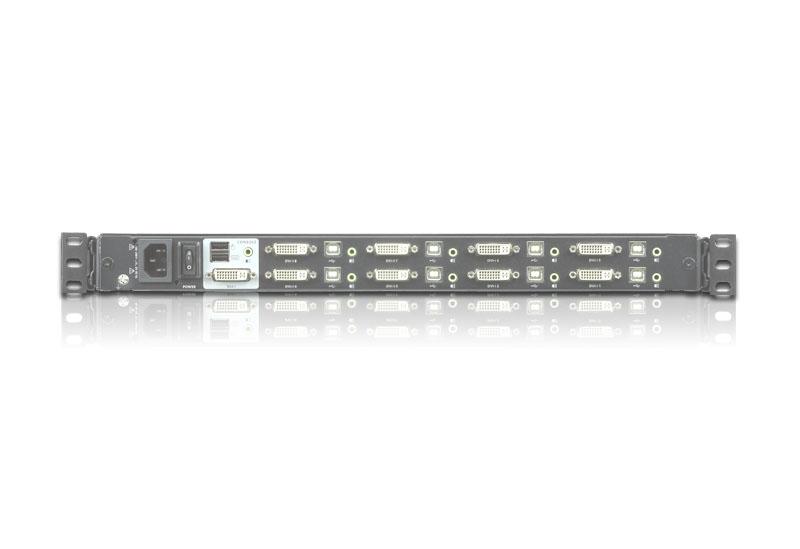 CL6708MW Aten Single Rail 8-Port DVI FHD LCD KVM Switch KVM Solutions