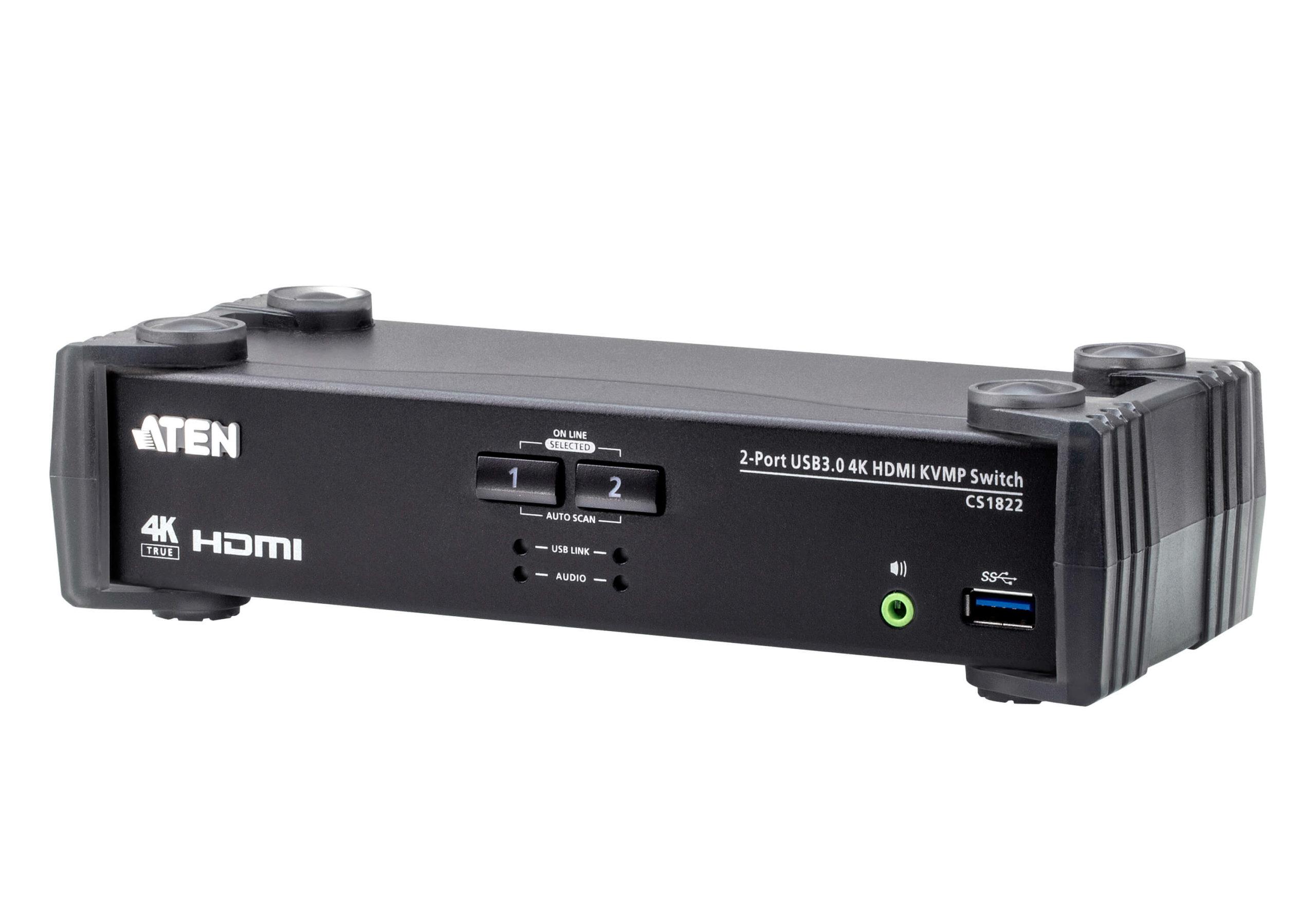 CS1822 Aten 2-Port USB 3.0 4K HDMI KVMP Switch New KVM Solutions