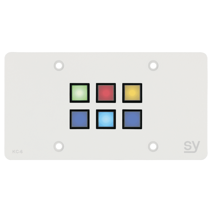 SY-KC6-W-Uk SY Electronics 6 button keypad controller with Ethernet in white