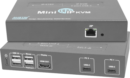 IP-C102 Austin Hughes 2-port USB-C Mini IP KVM Series