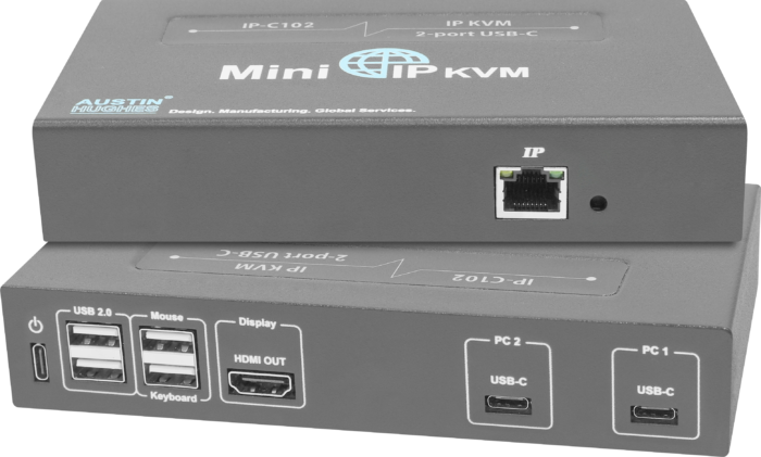 IP-C102 Austin Hughes 2-port USB-C Mini IP KVM Series