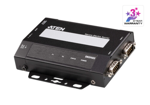 SN3402 2-Port RS-232/422/485 Secure Serial Device Server